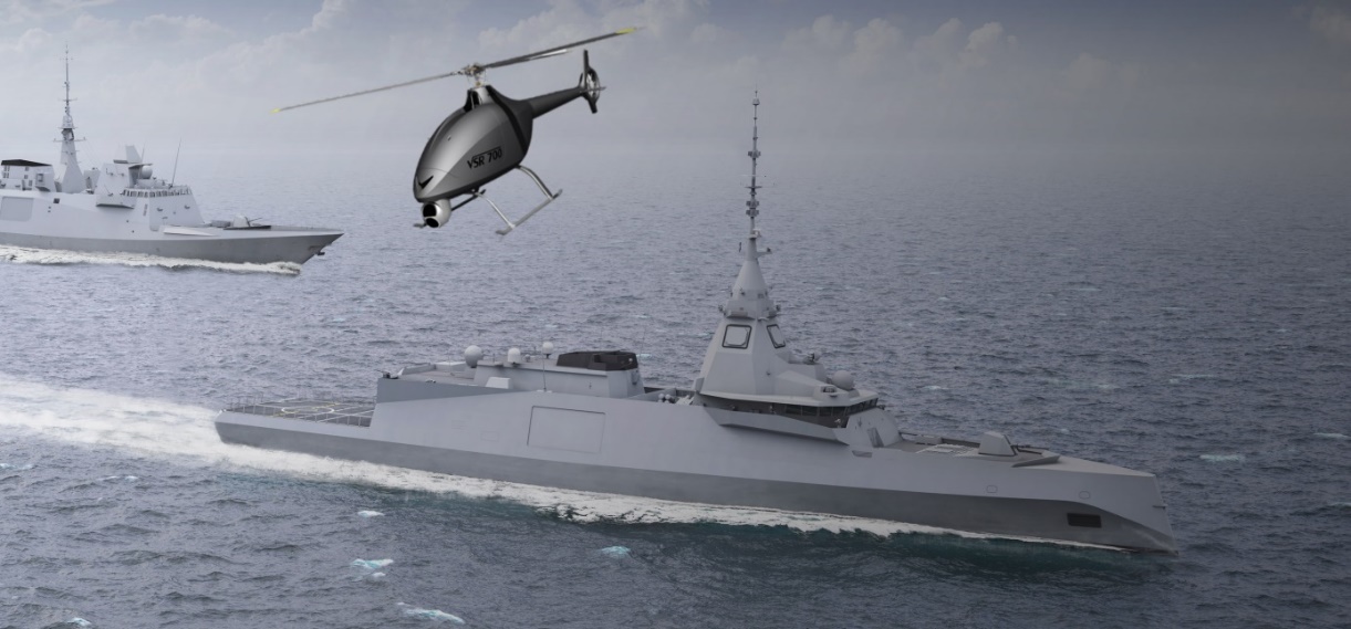 Photo d’un système embarqué naval intelligent, le SDAM (Système de drone aérien pour la Marine)