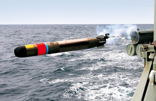 Firing of a MU90 torpedo