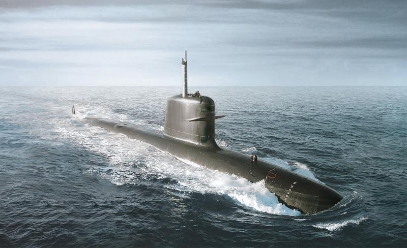 Scorpène® submarine at sea