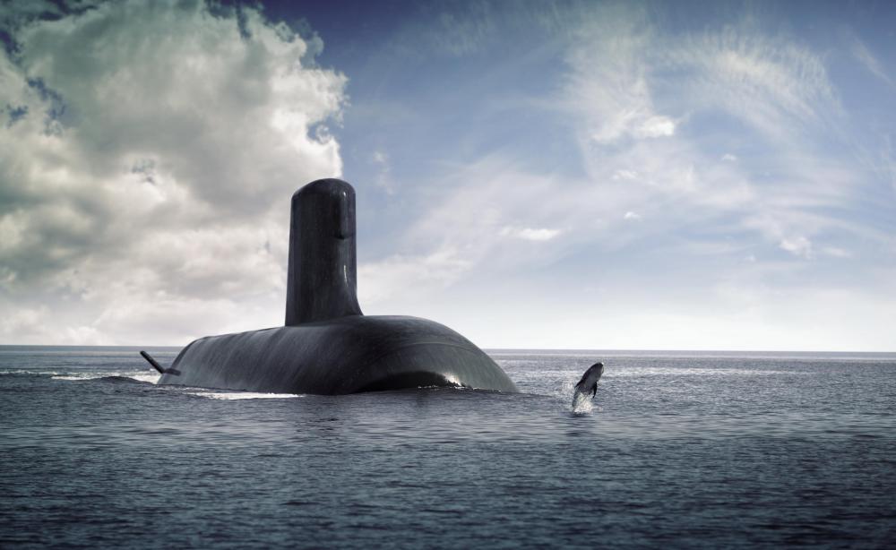 3D illustration of the future Australian submarine (AFS)